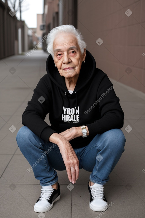 Hispanic elderly non-binary with  black hair