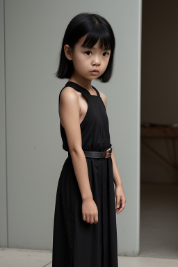 Chinese child female with  black hair