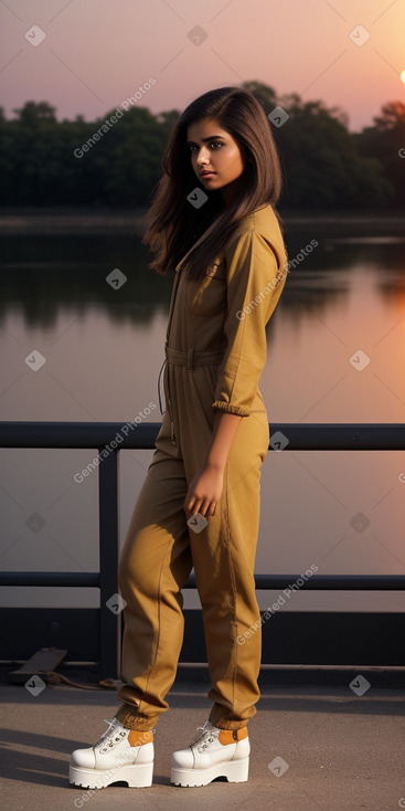 Indian young adult female with  brown hair