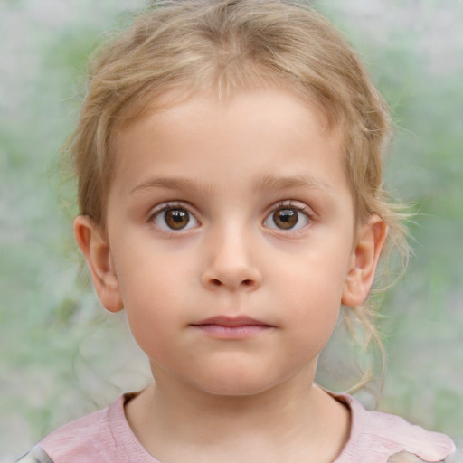 Neutral white child male with medium  brown hair and brown eyes