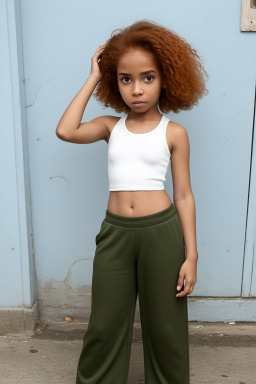 Dominican child girl with  ginger hair