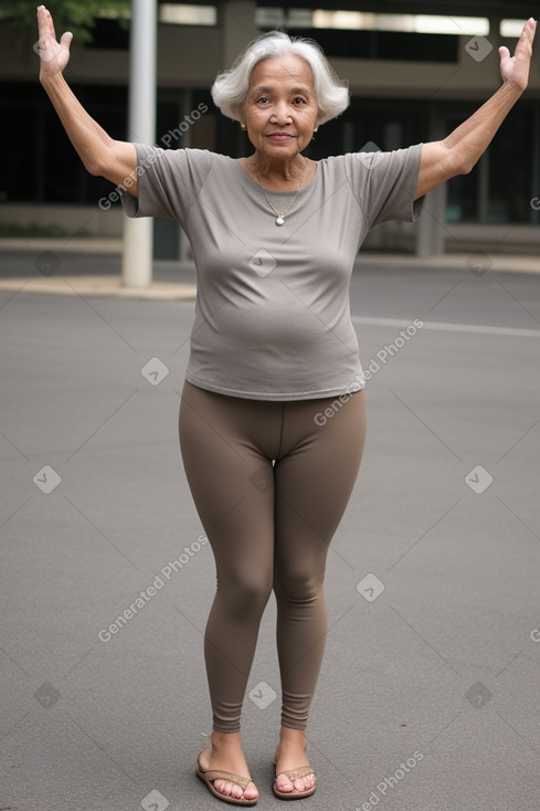 Elderly female with  gray hair