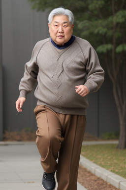 Korean elderly male with  gray hair