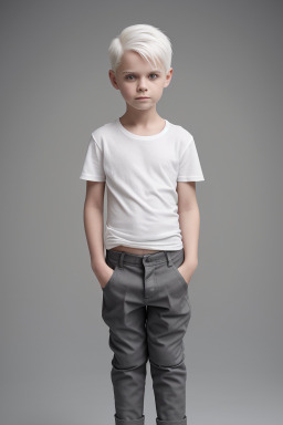 German child boy with  white hair