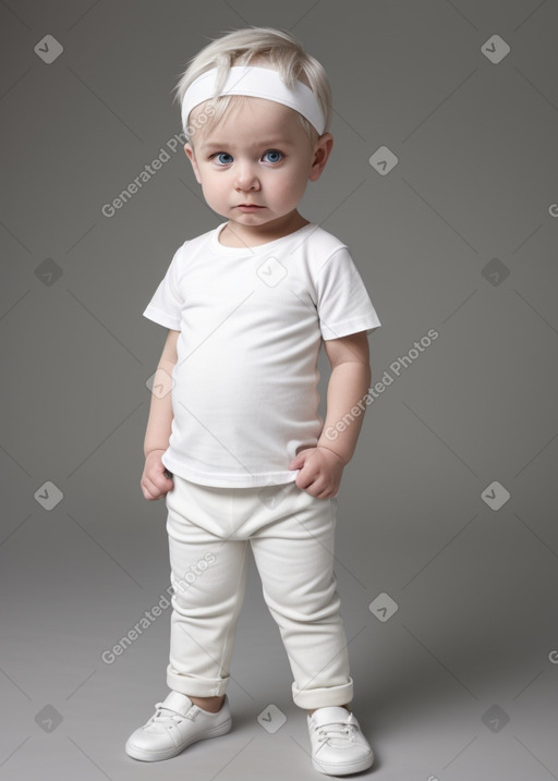 Danish infant boy with  white hair