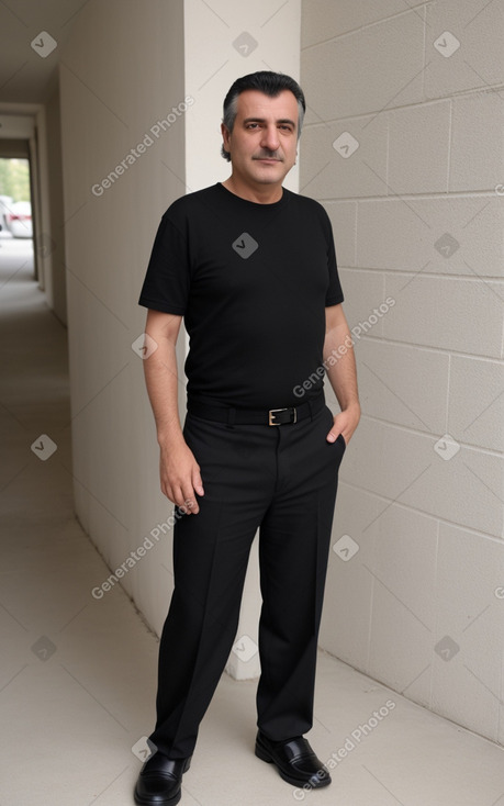 Macedonian middle-aged male with  black hair