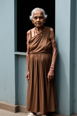 Sri lankan elderly female with  brown hair