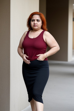 Qatari middle-aged female with  ginger hair