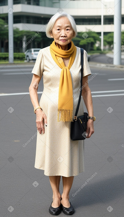 Singaporean elderly female with  blonde hair