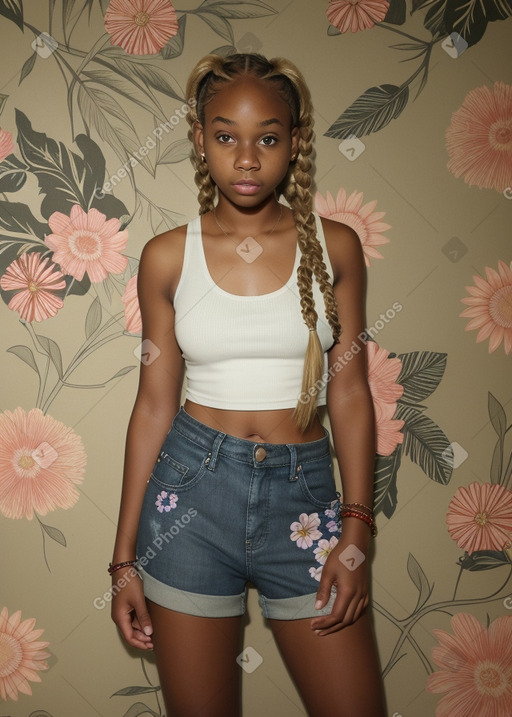 African american young adult female with  blonde hair