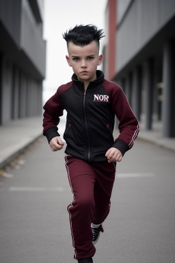 Norwegian child boy with  black hair