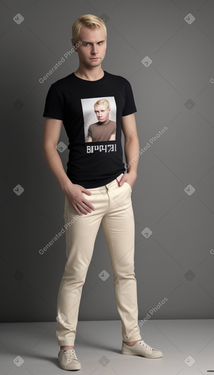 Russian adult male with  blonde hair