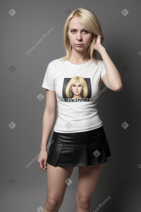 Russian adult female with  blonde hair