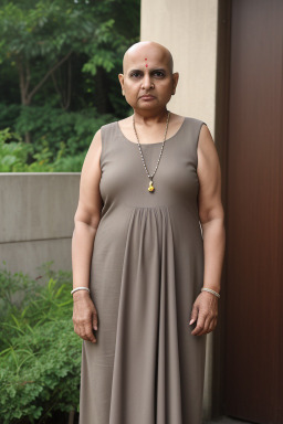 Indian elderly female with  black hair