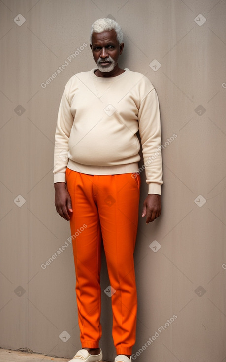 Sudanese middle-aged male with  white hair