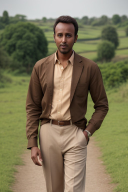 Somali adult male with  brown hair