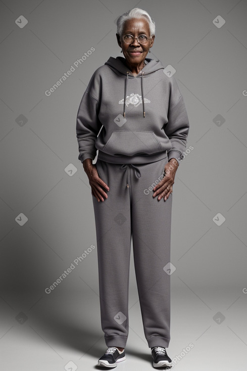 Elderly non-binary with  gray hair