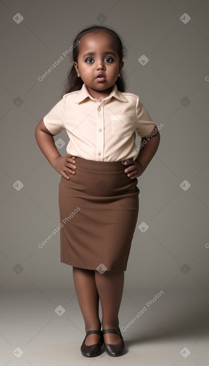 Somali infant girl with  brown hair