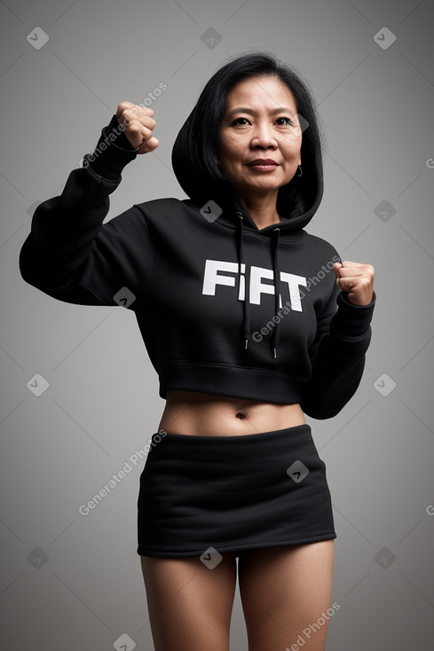 Malaysian 45 years female with  black hair