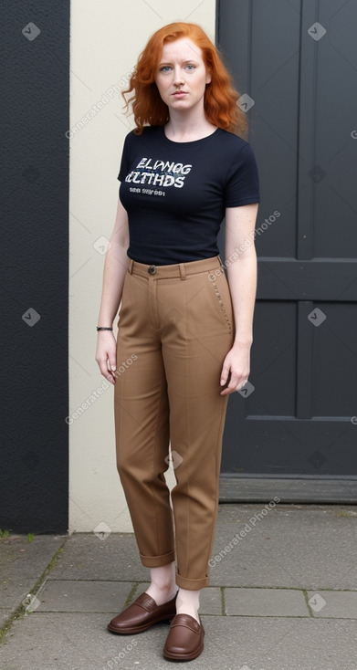 Irish adult female with  ginger hair