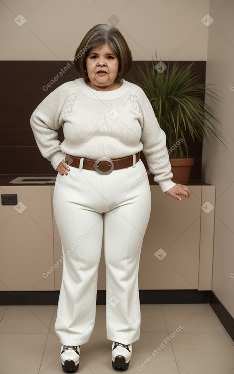 Mexican elderly female with  brown hair