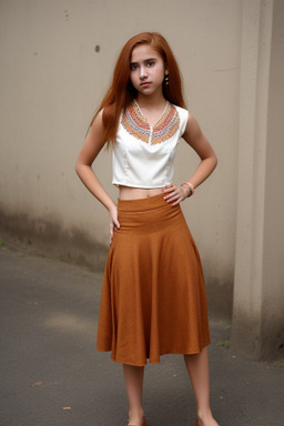 Peruvian teenager girl with  ginger hair