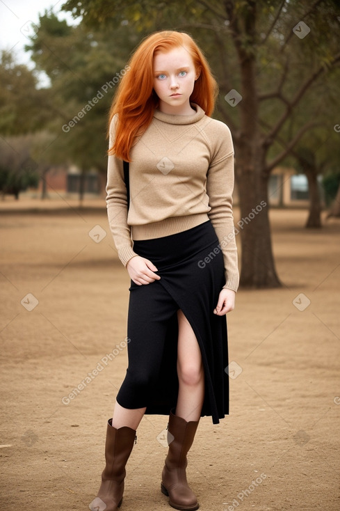 Zambian teenager girl with  ginger hair