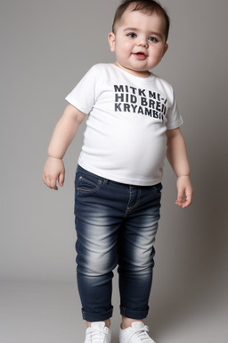 Serbian infant boy with  white hair