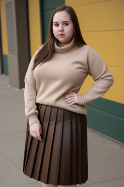 Caucasian young adult female with  brown hair