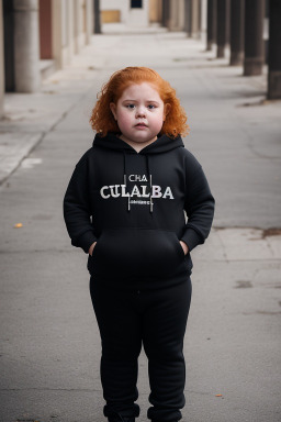 Cuban child girl with  ginger hair