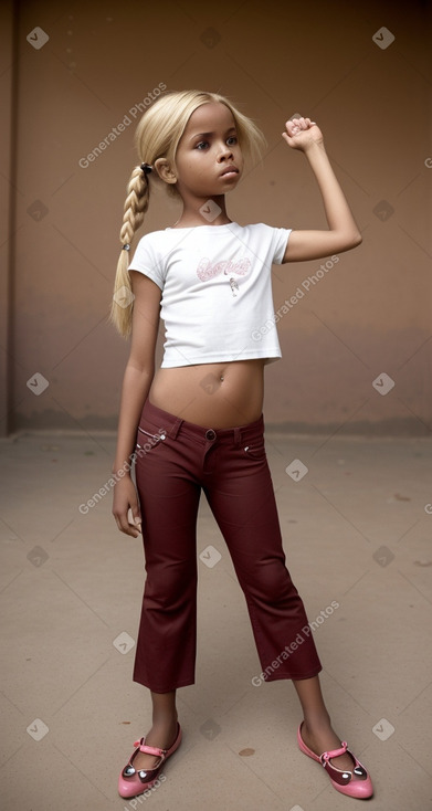 Malian child girl with  blonde hair