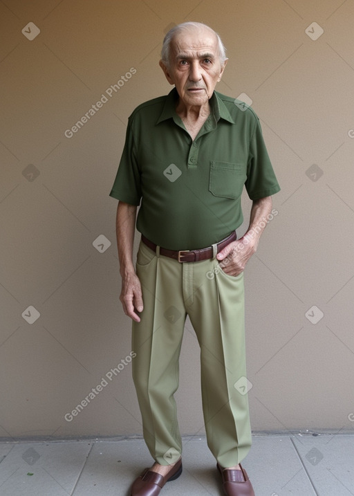 Syrian elderly male with  brown hair