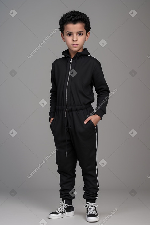 Moroccan child boy with  black hair