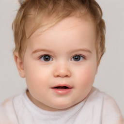 Neutral white child female with short  brown hair and brown eyes