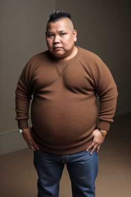 Indonesian middle-aged male with  brown hair