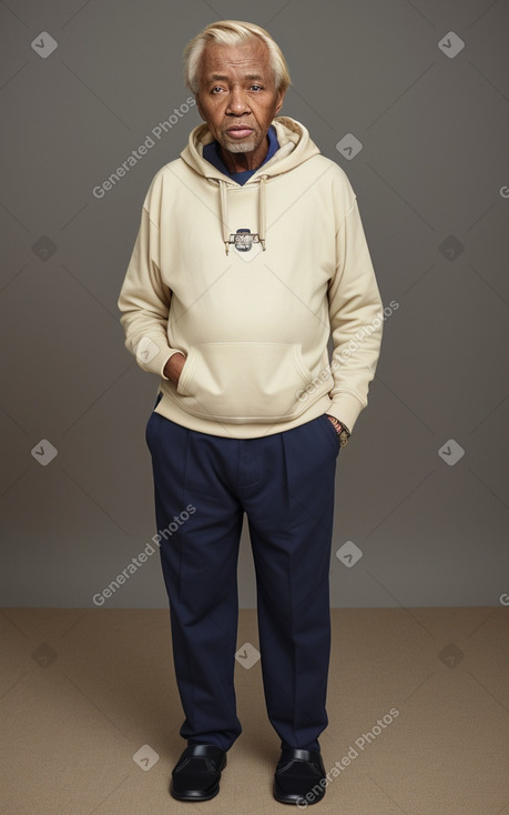 African elderly male with  blonde hair