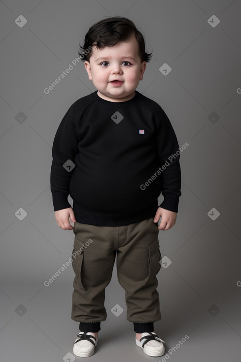 Slovak infant boy with  black hair