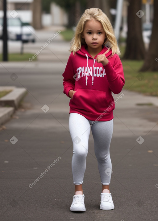 Panamanian child girl with  blonde hair