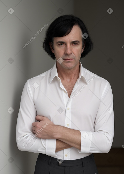 45 years male with  black hair