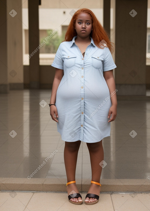 Malian young adult female with  ginger hair