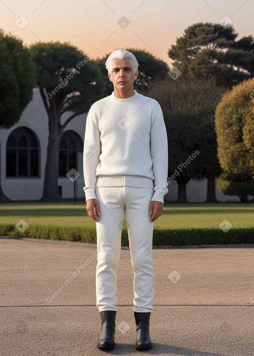 Portuguese adult male with  white hair