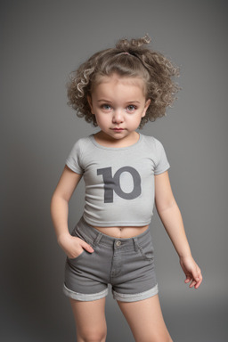 Slovak infant girl with  gray hair