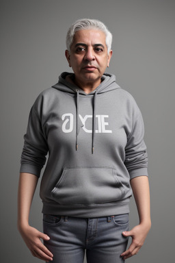 Bahraini middle-aged non-binary with  gray hair