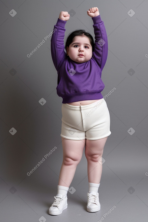 Iranian infant girl with  white hair