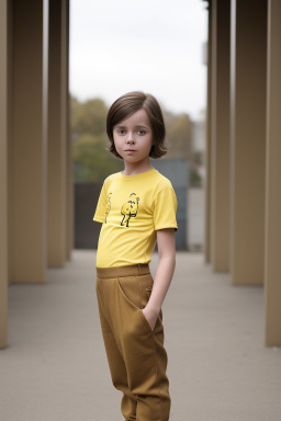 Belgian child non-binary with  brown hair