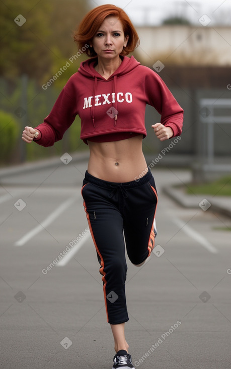 Mexican 45 years female with  ginger hair