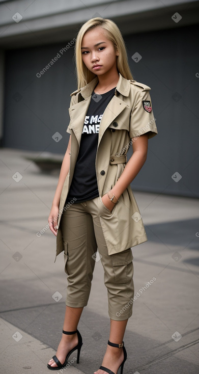 Indonesian teenager girl with  blonde hair