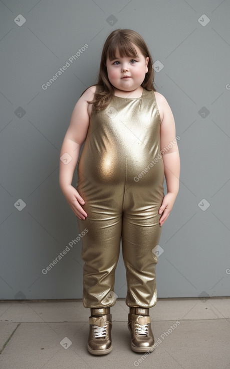 German child girl with  brown hair