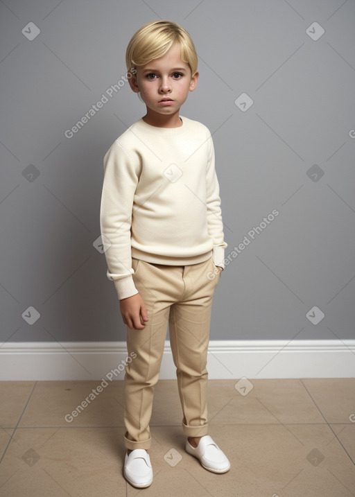 Cuban child boy with  blonde hair