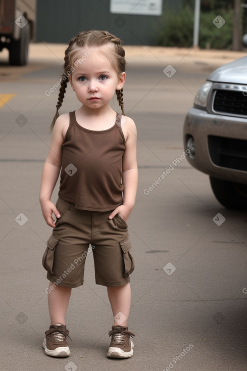 South african infant girl with  brown hair